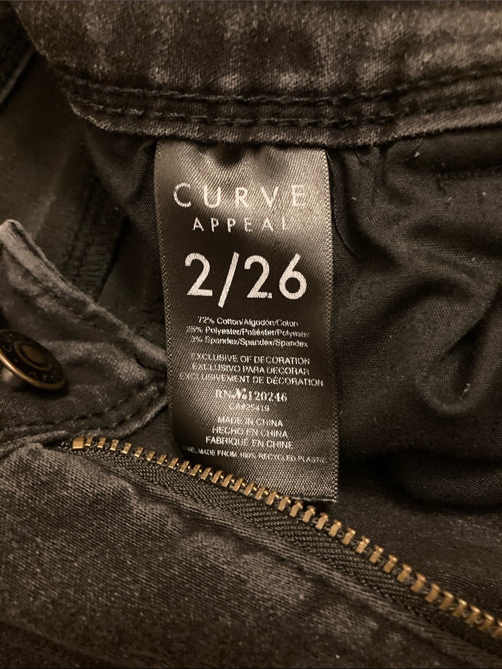Curve Appeal 2 pair of Women’s Petite Jeans Light Blue and Black Size:2/26 - Picture 7 of 8